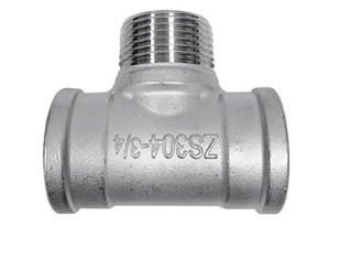 Chemiczny trójnik rurowy ze stali nierdzewnej 316L NPT Gwint SS Trójnik redukcyjny ANSI Standard